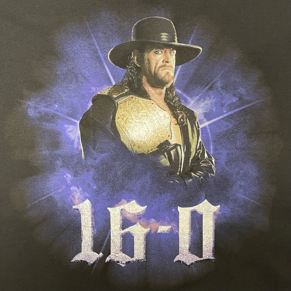 Vintage 2008 WWE The Undertaker 16-0 At WrestleMania Rare Wrestling T Shirt XXL - Picture 4 of 6